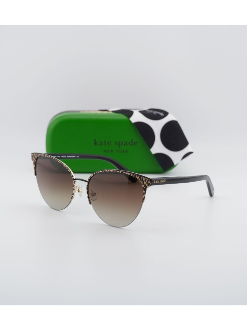 Kate Spade IZARA/G/S 07RM HA Cat Eye Sunglasses - Pattern Black / Brown